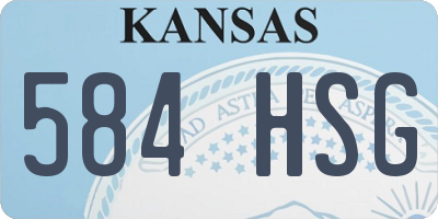 KS license plate 584HSG