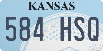 KS license plate 584HSQ