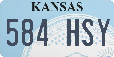 KS license plate 584HSY