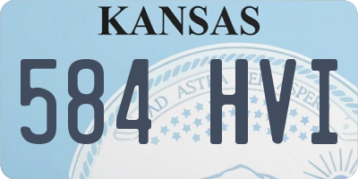 KS license plate 584HVI