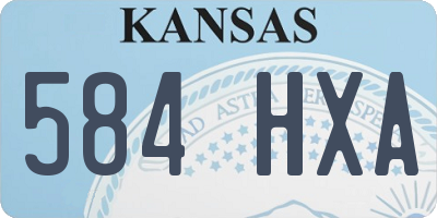 KS license plate 584HXA