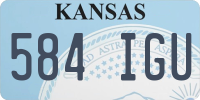 KS license plate 584IGU