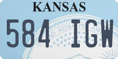 KS license plate 584IGW