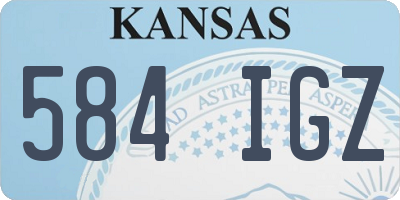 KS license plate 584IGZ