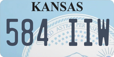 KS license plate 584IIW
