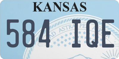 KS license plate 584IQE