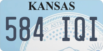 KS license plate 584IQI