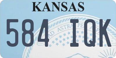 KS license plate 584IQK