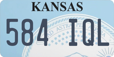 KS license plate 584IQL