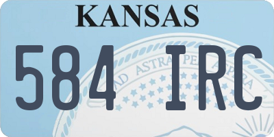 KS license plate 584IRC