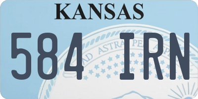 KS license plate 584IRN