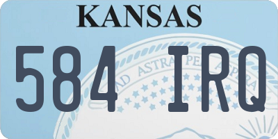 KS license plate 584IRQ