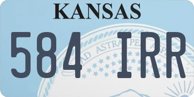 KS license plate 584IRR