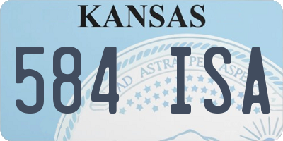 KS license plate 584ISA