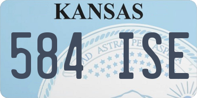 KS license plate 584ISE