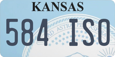 KS license plate 584ISO