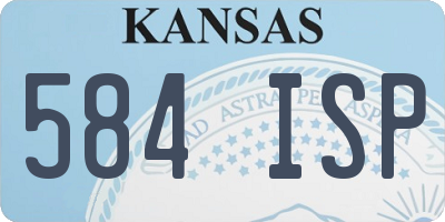 KS license plate 584ISP