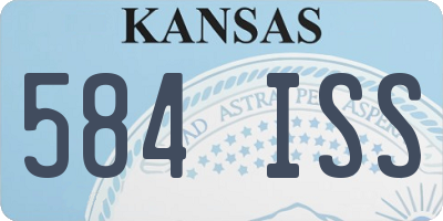 KS license plate 584ISS