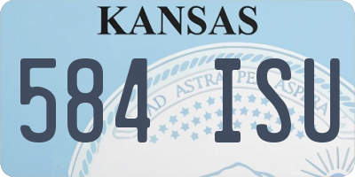 KS license plate 584ISU