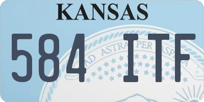 KS license plate 584ITF