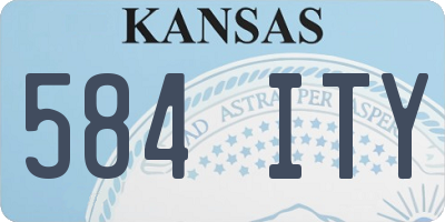KS license plate 584ITY