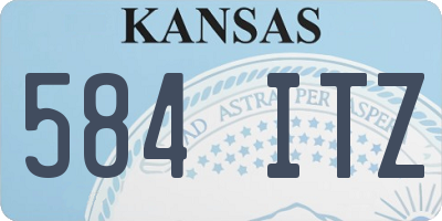 KS license plate 584ITZ