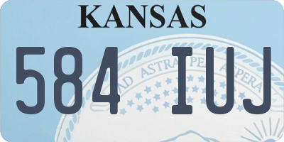 KS license plate 584IUJ