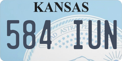 KS license plate 584IUN