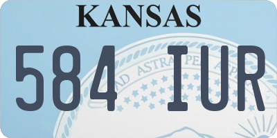 KS license plate 584IUR