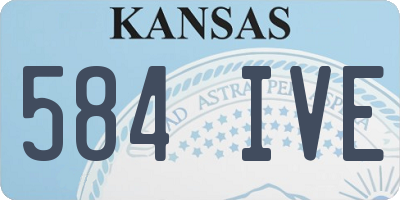 KS license plate 584IVE