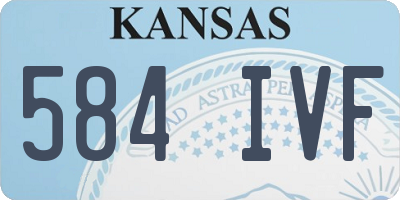 KS license plate 584IVF