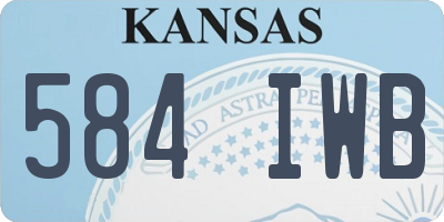 KS license plate 584IWB