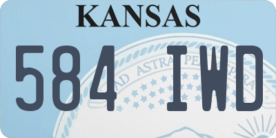 KS license plate 584IWD
