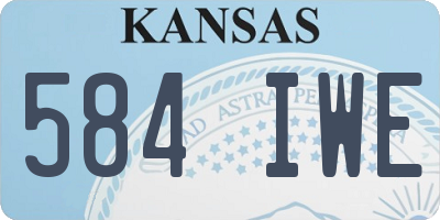 KS license plate 584IWE