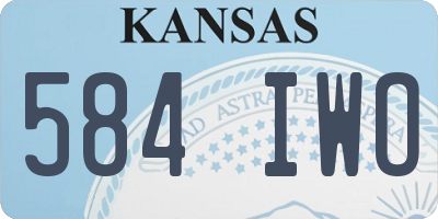 KS license plate 584IWO
