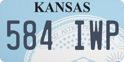 KS license plate 584IWP