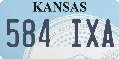 KS license plate 584IXA