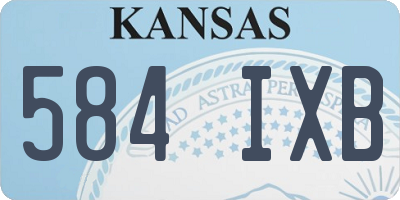 KS license plate 584IXB