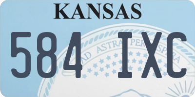 KS license plate 584IXC