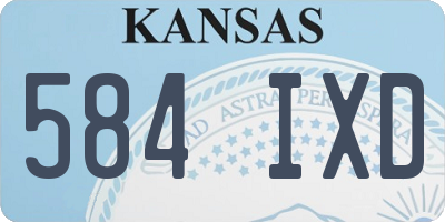 KS license plate 584IXD