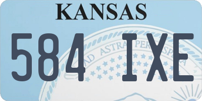 KS license plate 584IXE