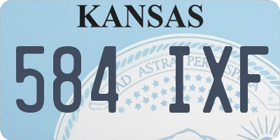 KS license plate 584IXF