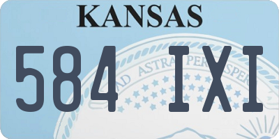 KS license plate 584IXI