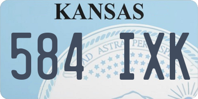KS license plate 584IXK