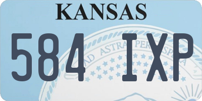 KS license plate 584IXP