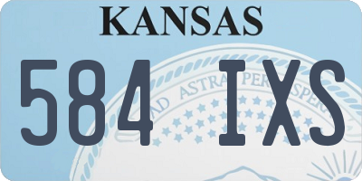 KS license plate 584IXS