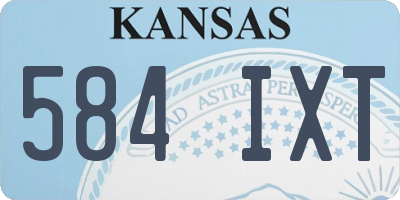 KS license plate 584IXT