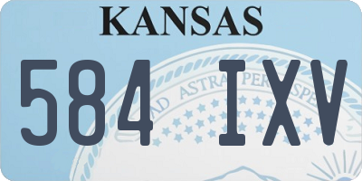 KS license plate 584IXV