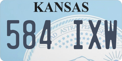 KS license plate 584IXW