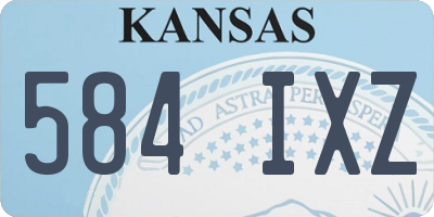 KS license plate 584IXZ